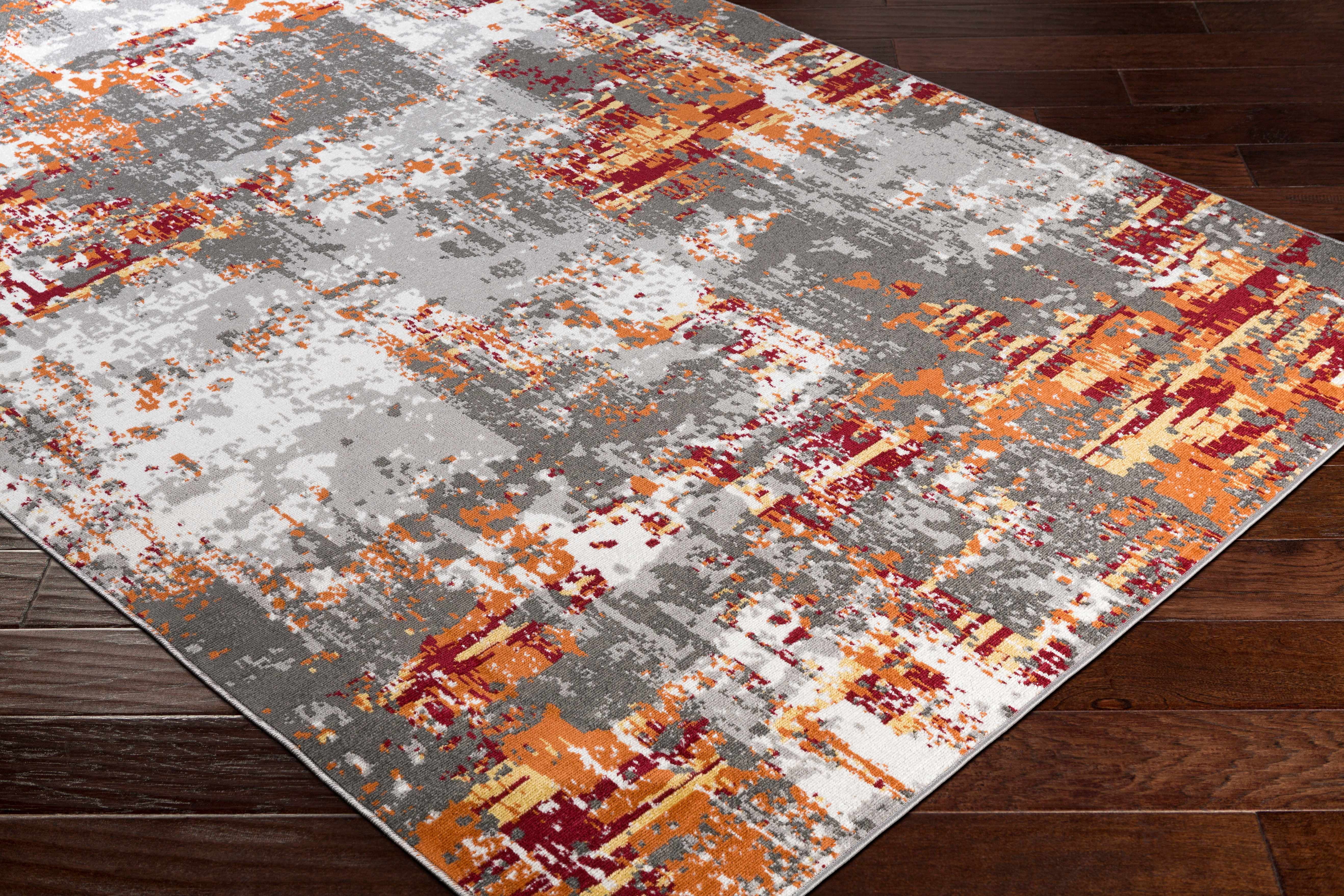 Hauteloom Salina Living Room, Bedroom Area Rug - Modern - Gray, Purple - 2' x 2'11"