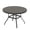 Black + Steel + Modern, variant on 40.6 Inch Round Outdoor Patio Dining Table, All Weather Rust Resistant Steel Table with Adjustable Umbrella Hole, Modern Patio Bistro Table for 4-6 People Garden Backyard Deck Lawn Sandstone