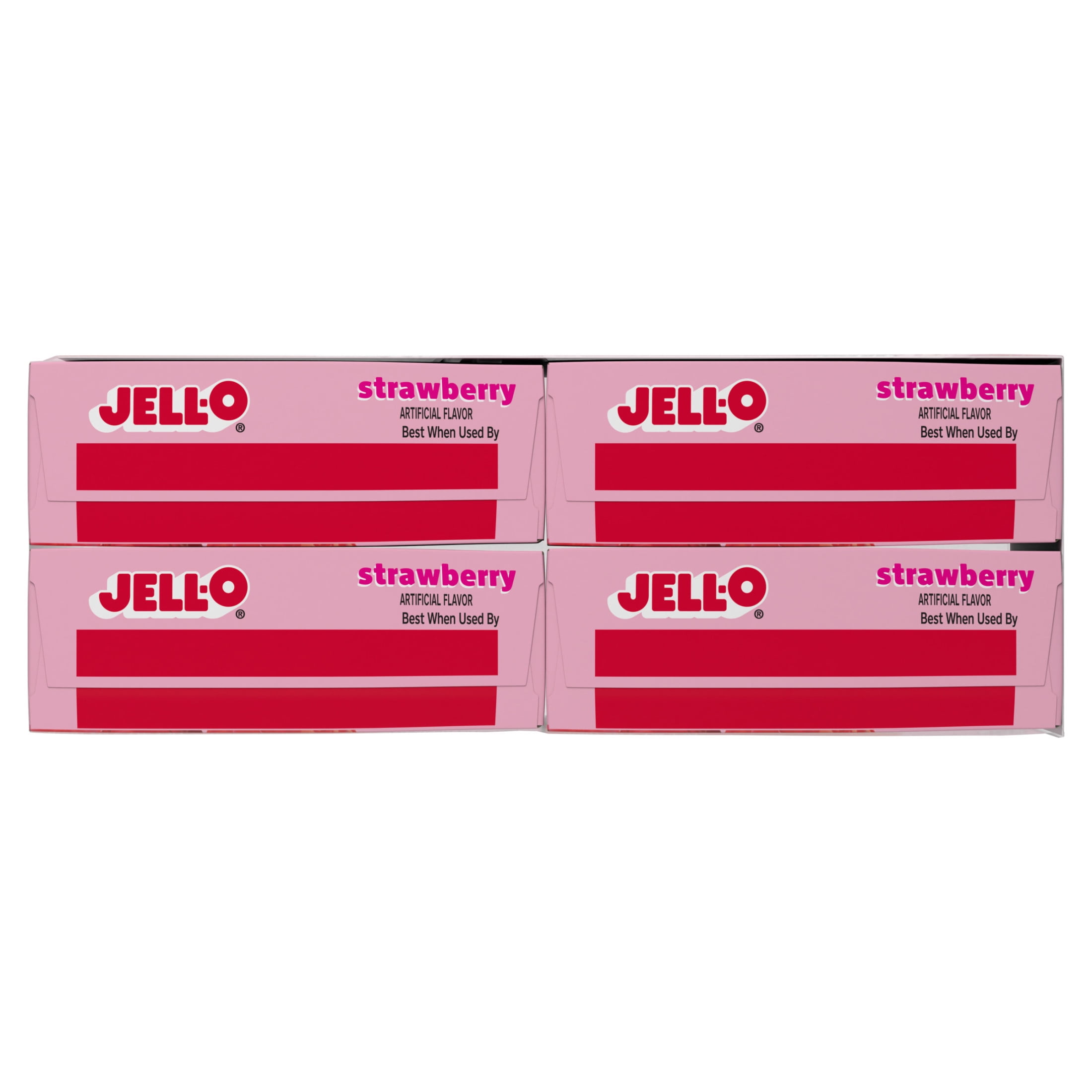 (6 pack) Jell-O Strawberry Gelatin Dessert Mix Value Pack, 4 Count Pack, 3 oz Boxes
