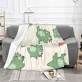 thumbnail image 2 of XMXT Throw Blanket, Dinosaur Cartoon Pattern Machine Washable Blankets for Sofa, 40 x 30 inches Multicolor, 2 of 9