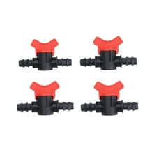 JOWNEEL 4PCS 3/8“ ID in Line Hose Barbed Ball Valve Shut-Off Switch with Hose Barb for Aquarium Garden Micro Irrigation