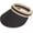 Black4, variant on DOVACKA Straw Sun Visor, Ponytail-Friendly UV Protection Visor Hat for Women, Summer Beach