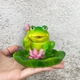 thumbnail image 5 of Hzzsbu 1 Pc Ceramic Frog Incense Holder with Lotus Leaf Tray Small Cute Animal Statue Aromatherapy Incense Burner Home Ornament, 5 of 7