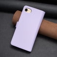 thumbnail image 2 of Zipper Wallet Case for iPhone 7 / iPhone 8 / iPhone SE 2022 & 2020 Wrist Hand Strap PU Leather Flip Case, Credit Card Slots Kickstand Magnetic Clasp TPU Shell Shockproof Cover for Women Men, Purple, 2 of 9