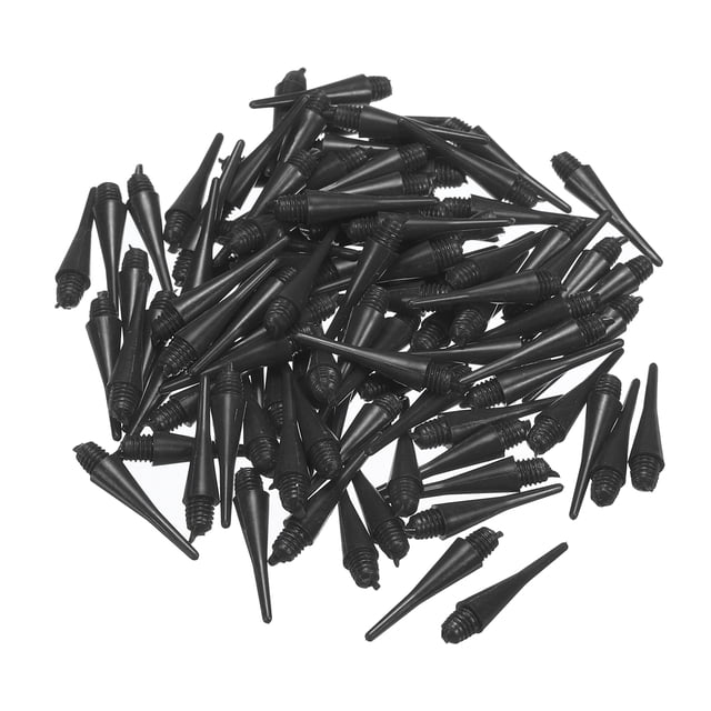 Unique Bargains Plastic Dart Tips, 50 Pack 2BA Thread Soft Dart Tips, Black