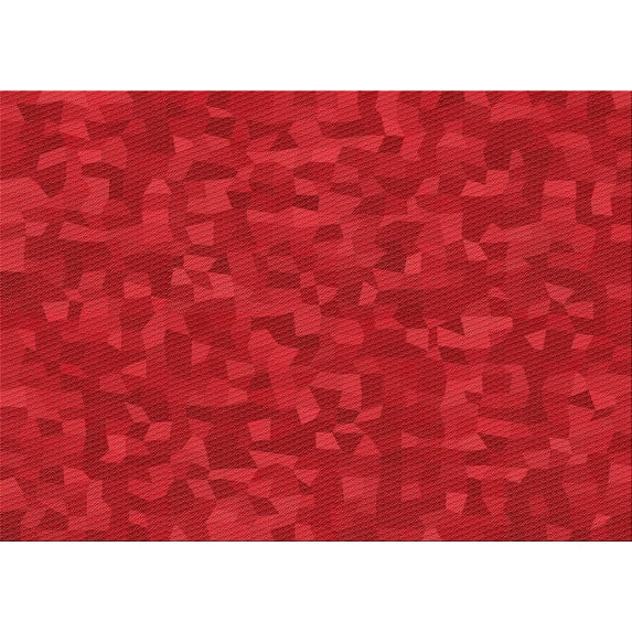 Ahgly Company Indoor Rectangle Patterned Ferrari Red Area Rugs, 7' x 10'