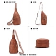 thumbnail image 5 of Pu crossbody bag shoulder satchel chest bag waist bag cell phone wallet, 5 of 8