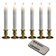 thumbnail image 1 of Velas Parpadeantes Que Funcionan Con Pilas, Velas De Cera Real, Velas Cónicas De Ventana Led Con Temporizador Y Control Remoto, Temporizador Automático Eigraketly HA015831-00, 1 of 5