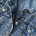 thumbnail image 5 of OSFVNOXV Cropped Denim Jackets for Juniors 2025 Trendy Long Sleeve Short Vintage Classic Jean Jackets with Key Pockets, 5 of 8