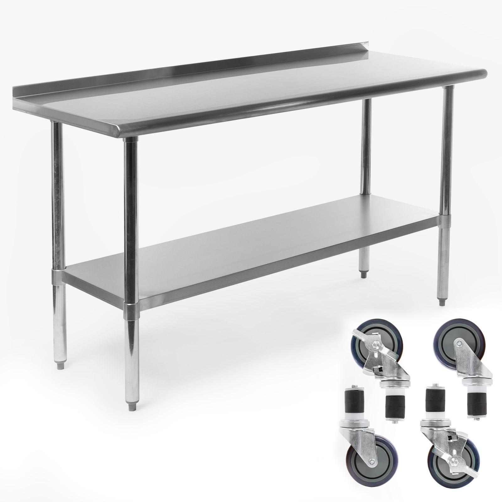 gridmann nsf stainless steel commercial kitchen prep work table w