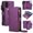 Purple, variant on Case for iPhone 18 Pro Max 6.9 inch, RFID Blocking, Multi-Card Slots, Zipper Pocket 2 in1 Detachable Wallet With Shoulder Strap and Wrist Strap Shockproof Protective Magnetic Case,Apricot