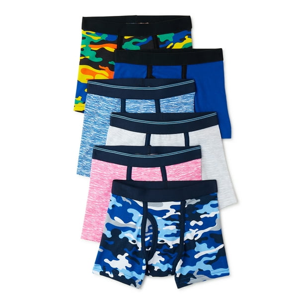 Wonder Nation Toddler Boy Stretch Boxer Briefs, 6Pack, Sizes 2T5T