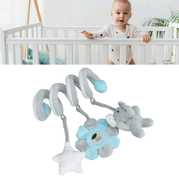 Baby Hanging Toy, Hook Design Babies Spiral Activity Toy Wide Application  Training Attention For Infant For Toddler Grey Elephant 