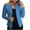 Blue, variant on Womens Fall Fashion 2023 Savings! Womens Casual Blazers Lapel Open Front Button Long Sleeve Work Office Jackets Blazer Plus Size Solid Color Cardigan Winter Outerwear for Women