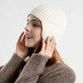 thumbnail image 3 of Hats Men And Women Outdoor Warm Hat Winter Thickened Knitting Wool Cold Proof Earmuff Cap, 3 of 3