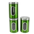 thumbnail image 1 of Kitchen Storage Containers, Convenient Compact Durable Wearable Food Storage Jars  For Restaurant Red 3pcs,Green 3pcs,Brown 3pcs,Stainless Steel Color 3pcs, 1 of 8