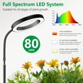 thumbnail image 3 of Soporte de suelo Grow Lights Aumtrly Full Spectrum (68 cm), color negro, 3 of 7