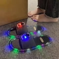 thumbnail image 5 of Light Up Slippers for Women Men, 2026 New Colorful Sandals, Fun Motion Sensor Slides for Indoor Use(Black,7), 5 of 6