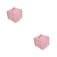 thumbnail image 4 of Caja de pañuelos Kearding dispensador de cubierta cuadrada de PU decoración dormitorio sala Rosa 2Conjunto, 4 of 6