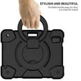 thumbnail image 6 of Allytech iPad mini 6th Gen Case Kids, Shoulder Strap Kickstand Heavy Duty Shockproof Handle Hybrid PC TPU Rugged Protective Pencil Holder Case Cover for Apple iPad mini 6 8.3" 2021 -Black, 6 of 7