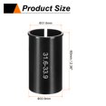 thumbnail image 2 of Uxcell Alloy Bike Seat Post Reducer Shim 31.6mm to 33.9mm 60mm Length Aluminum Bicycle Reducing Sleeve Conversion Seat Post Tube Adapter for Mountain Bike Road Bike City Bike, 2 of 6