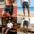 thumbnail image 3 of LONKITO Summer Mens Shorts Elastic Waist Lightweight Running Shorts with Zipper Pockets for Casual Athletic Beach, Size XXL, 3 of 9