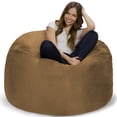 thumbnail image 2 of Chill Sack Bean Bag Chair, Memory Foam Lounger with Microsuede Cover, Kids, Adults, 4 ft, Earth, 2 of 8