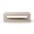 thumbnail image 6 of Modern Rectangular Coffee Table with Bottom Shelf (48in x 24in / 1220mm x 610mm) White Sand Wirebrush, 6 of 7