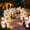 Rose, variant on Solar Path Lights Outdoor 4 Pack, LED Flower Decor, Auto /Off, Bigger Solar Panel for Yard, Patio, Garden Walkway Decoration for Mom ()
