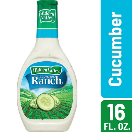 (2 Pack) Hidden Valley Cucumber Ranch Salad Dressing & Topping, Gluten Free - 16 Oz
