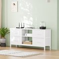 thumbnail image 5 of GIKPAL Modern TV Stand with 4 Drawer Dressers for TVs up to 50", Wood & Metal White, 5 of 9
