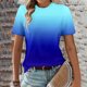 thumbnail image 4 of Camisas de Manga Corta para las Mujeres Imprimir Cuello Redondo Blusa, Camiseta de Moda para Verano Y Primavera Casual, 4 of 5