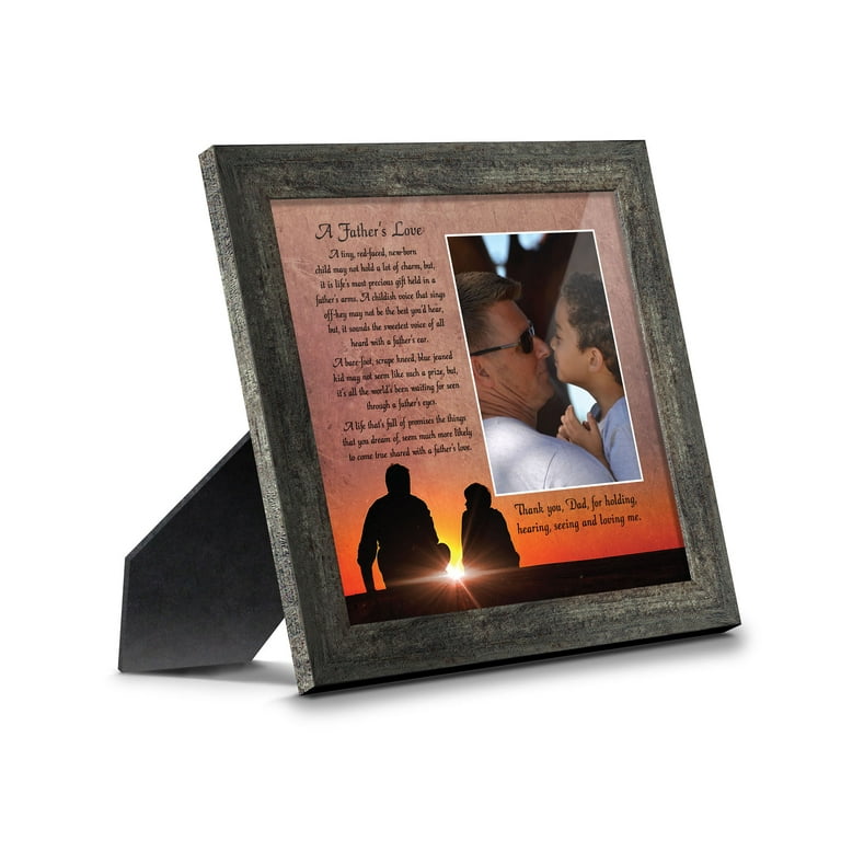 A Fathers Love, Meaningful Picture Frame Gifts for Dad, 10x10 6331, Brown