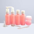 thumbnail image 3 of HEMOTON 9pcs Travel Bottles Refillable Cream Lotion Shampoo Liquid Bottles Kit with Tools (Pink), 3 of 8