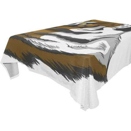 

POPCreation Brown The Tiger Tablecloth 60x84 inches
