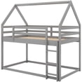 thumbnail image 5 of Low Bunk Bed Twin Over Gray - House Design For Relaxed Sleep With House-shaped Nights, 5 of 7