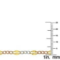 thumbnail image 2 of Precious Stars 14K Tri-Tone Gold 3.2-mm Stamped 3+1 Figaro Chain, 2 of 3