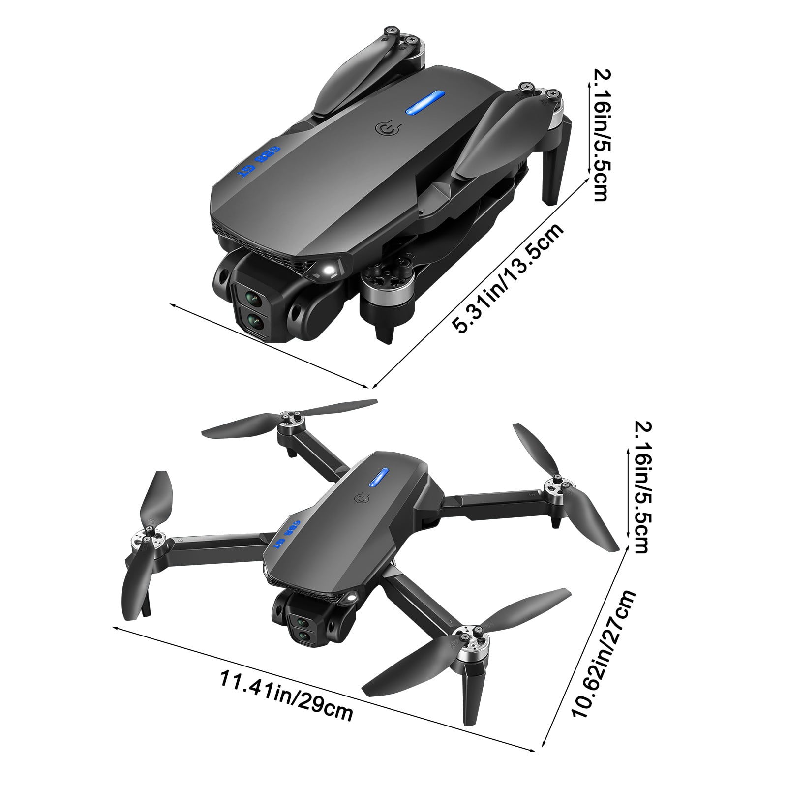 Bfogop 1080P ESC Camera Drone Featuring 4.3-Inch Screen Remote, Brushless Motor, WiFi FPV, Foldable Design, and Includes Storage Card & Accessories
