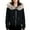 Black, variant on SGMVNU Womens Zip Up Hoodies Jackets Cropped Sweatshirts Lined Short Coat Casual Comfy Streetwear Outerwear Winter Clothes 2025(Black, Size M)