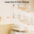 thumbnail image 2 of 3-Tier Over-The-Toilet-Storage-Shelf, Over Toilet Bathroom Organizer, Large Capacity, No Drilling Installation, Thick Material, Rust-Resistant, Perfect for Over The Toilet Shelf, White, 2 of 18