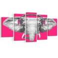 thumbnail image 2 of Elephant with Headphones - Contemporary Animal Art Canvas, 2 of 3