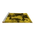 thumbnail image 2 of Ahgly Company Machine Washable Indoor Square Abstract Yellow Modern Area Rugs, 6' Square, 2 of 4