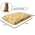 thumbnail image 2 of Floral Pet Bed, Vibrant Illustration of Different Blossoming Flowers in Tangerine Tones, Chew Resistant Pad for Dogs and Cats Cushion with Removable Cover, 24" x 39", Marigold and Cream, by Ambesonne, 2 of 4