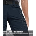 thumbnail image 3 of Pantalones tácticos Zoofly Ripstop Cargo Work con 9 bolsillos para hombre, color azul marino, 3 of 6