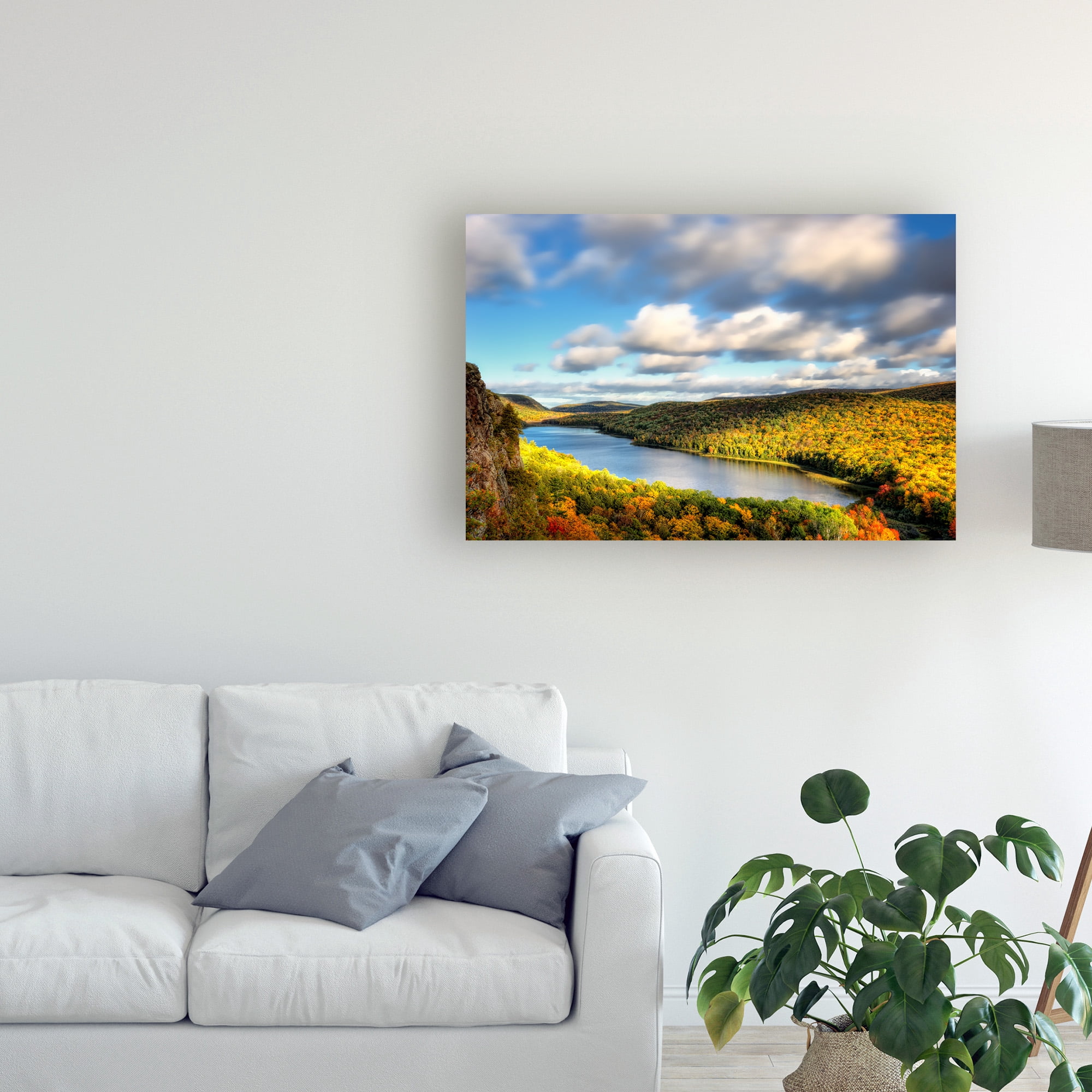 Trademark Fine Art 'Lake of the Clouds' Canvas Art by PHBurchett