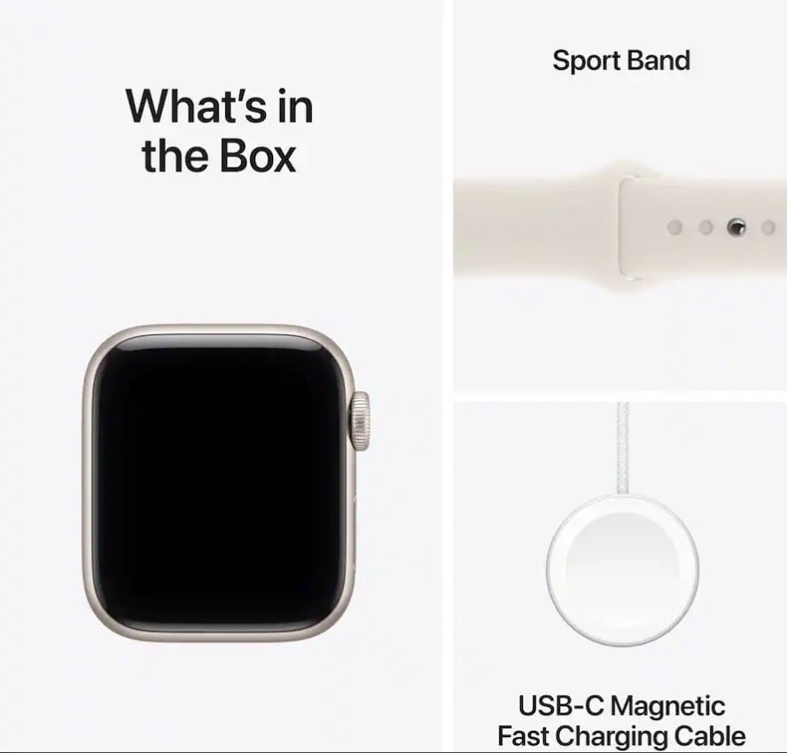 Apple Watch SE 3 - GPS + Cellular - 44MM Midnight Aluminum Case with Stone Gray Sport Band - M/L