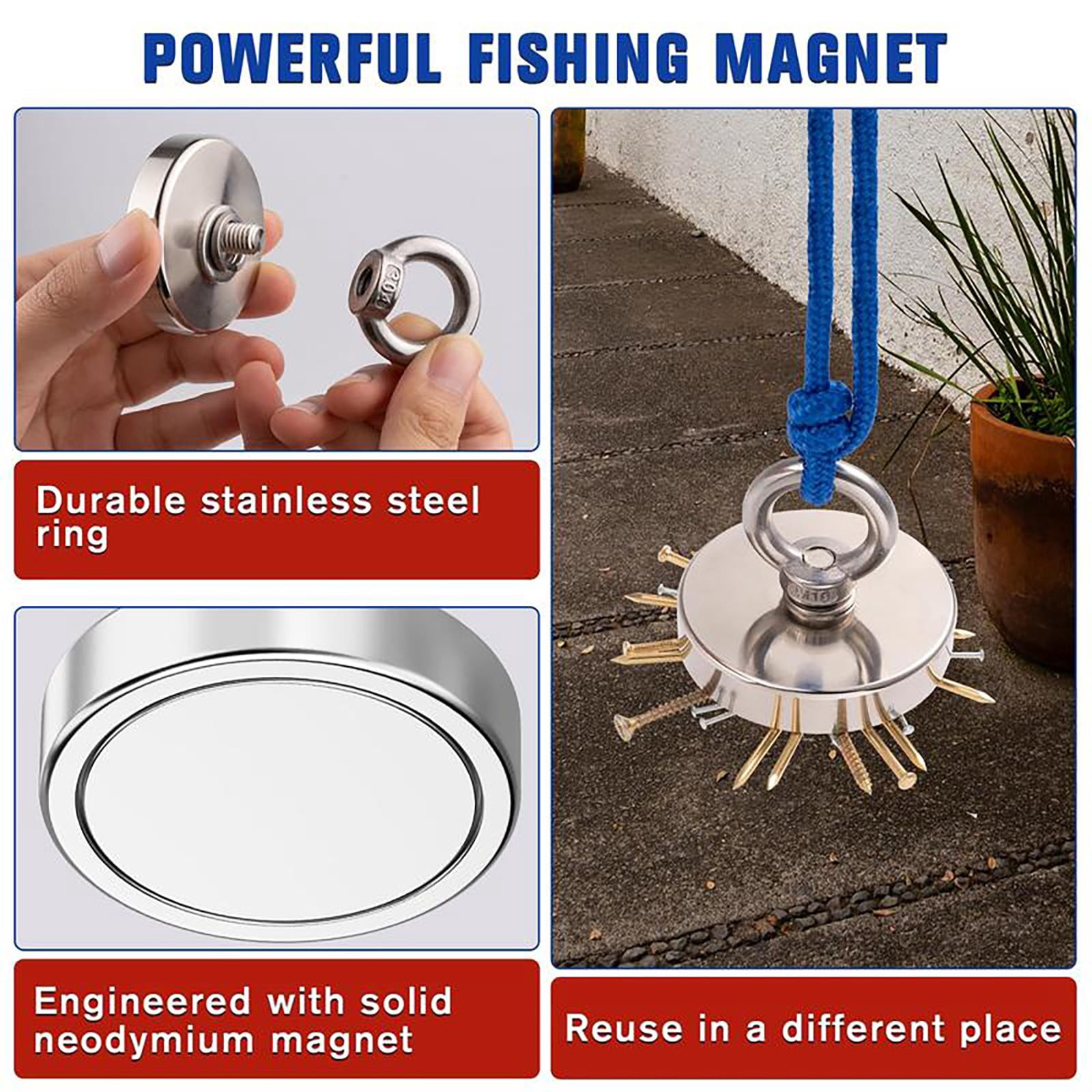 Clearance Hooks under $15,Strong Fishing Magnets 164 Kilograms Tensile Rare Earth Magnets Countersunk Hole With A Diameter Of 1.98 Inches (50 Mm) Are Used For Recycling In A