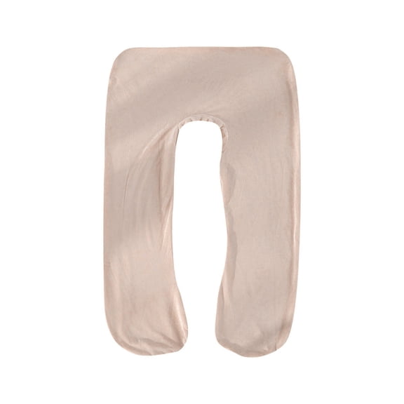 Deeceymbur Velvet Pillowcases U-Shaped Maternity Pillow Protectors for Maternity Pillow Covers Beige