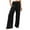 Black1, variant on Plebaso Wide Leg Pants Womens Smocked High Waist Casual Pants Lightweight Loose Trousers with Drawstring