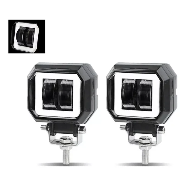 Par Faros Auxiliares Led Ojos De Ángel Niebla Led Moto Luces